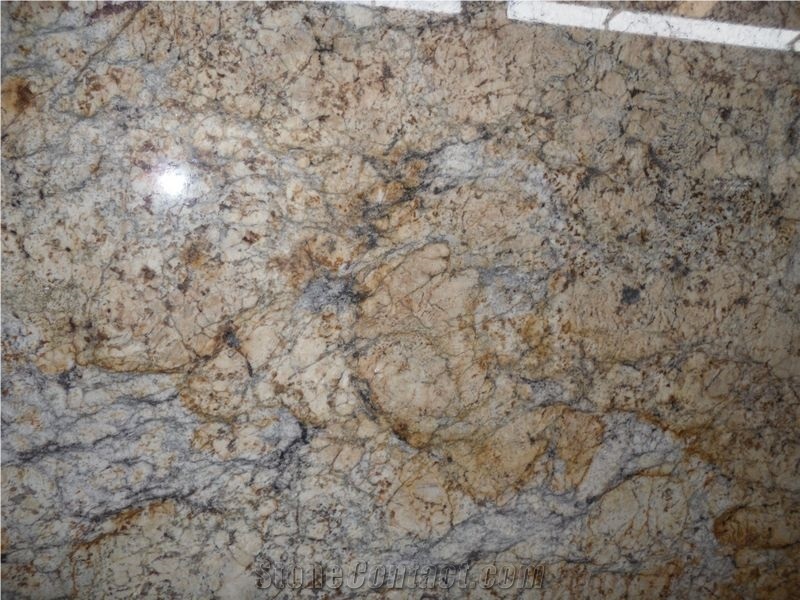 Diamond Like Flowers Granite, Yellow Granite for Kitchen Countertops, Solid Surface Worktops,Giallo Diamond Flower Granite Slab,Giallo Diamond Flower
