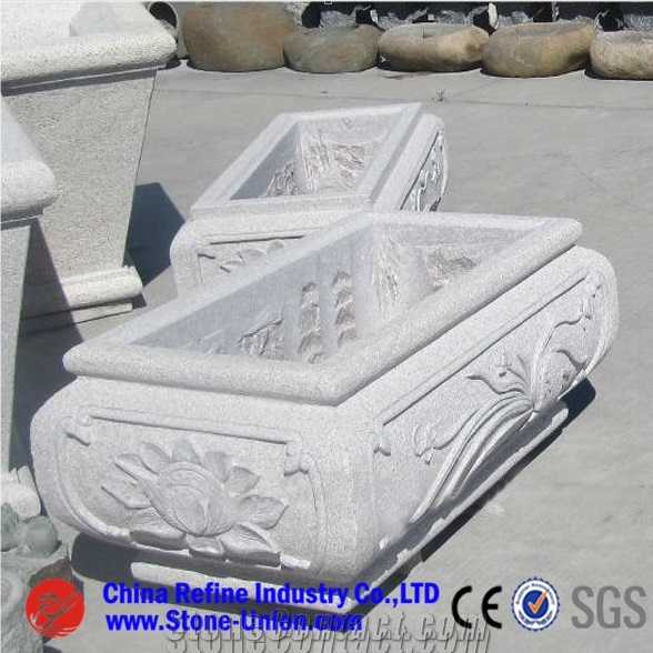 Flower Carved Granite Stone Planter Pot,Flower Pots, Flower Stand,Planter Pots,Flower Vases,Outdoor Planters