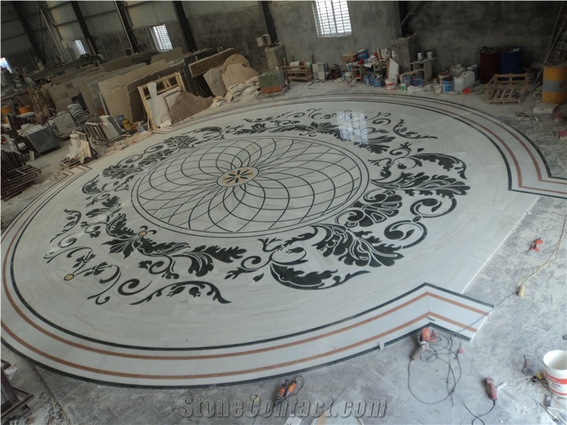 Flowers Design Waterjet Mosaic Medallions