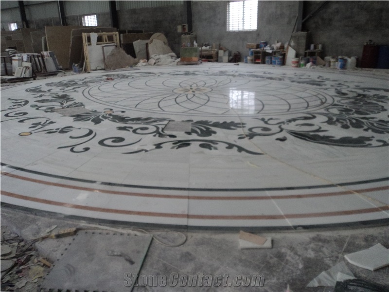 Flowers Design Waterjet Mosaic Medallions