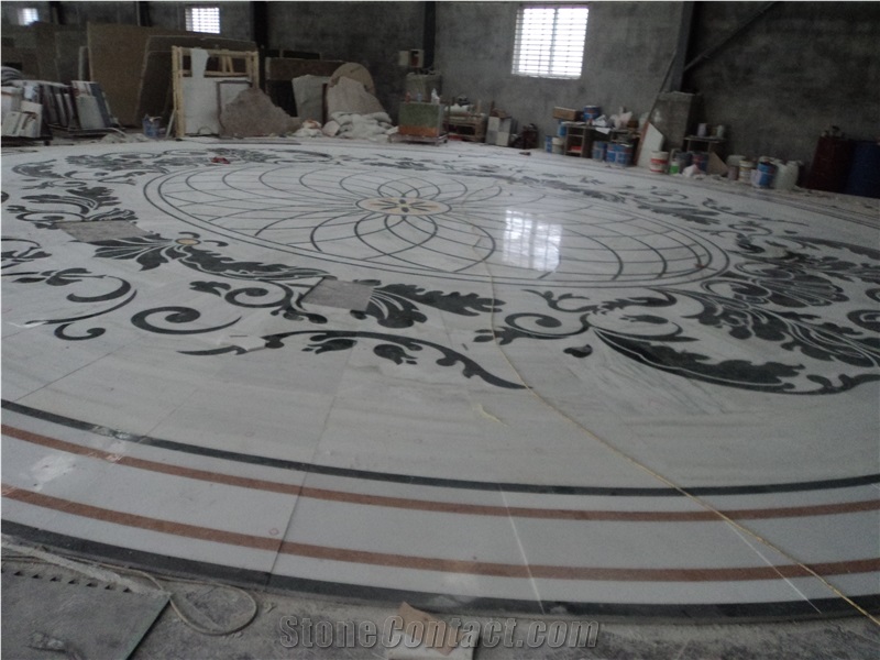 Flowers Design Waterjet Mosaic Medallions