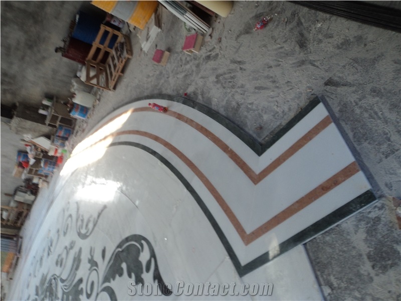 Flowers Design Waterjet Mosaic Medallions