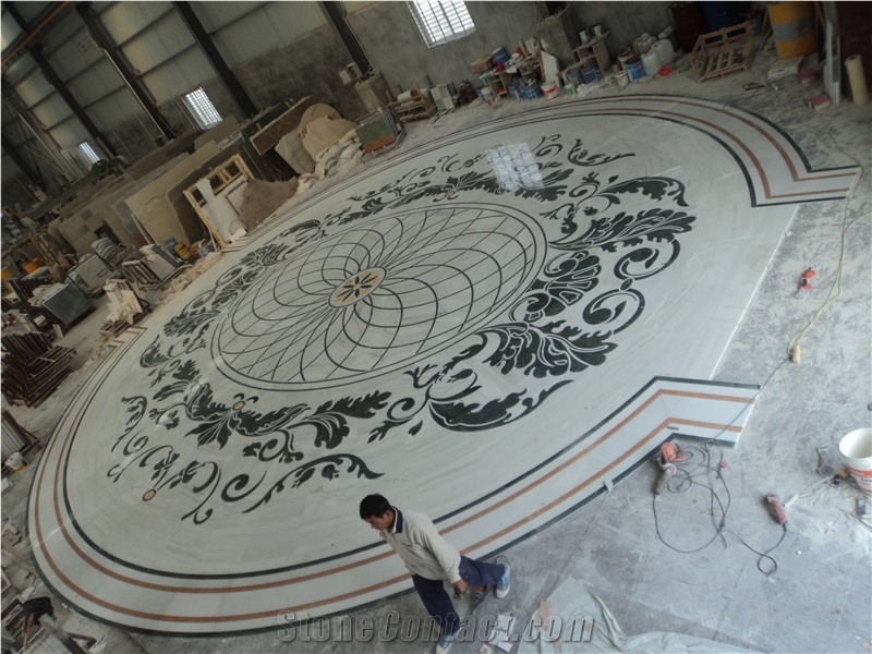 Flowers Design Waterjet Mosaic Medallions