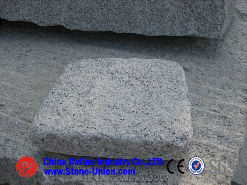 G602 Cube Stone Granite Cobble,China Grey Sardo Paving Stone,Natural Split Cubes,Blind Paving Stone,Walkway Pavers,Driveway Pavers