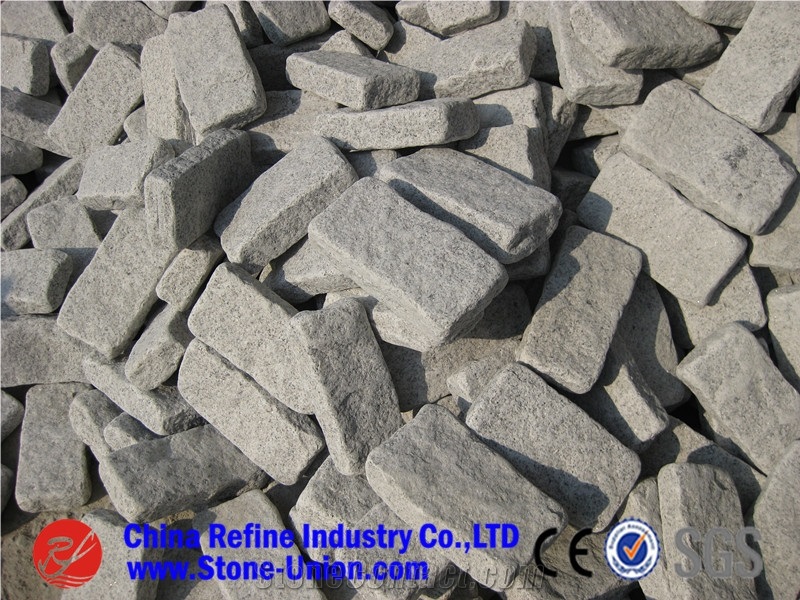 G602 Cube Stone Granite Cobble,China Grey Sardo Paving Stone,Natural Split Cubes,Blind Paving Stone,Walkway Pavers,Driveway Pavers