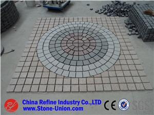 G654 Flamed Granite Mesh Paving Stone, G603 Flamed Granite Cube Stone & Pavers,Granite Cube Stone Mesh Walkway Pavers