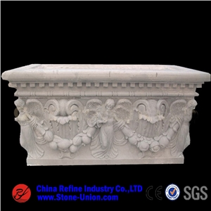 Garden Natural Marble Square Planter Vase,Flower Pots, Flower Stand,Planter Pots,Flower Vases,Outdoor Planters