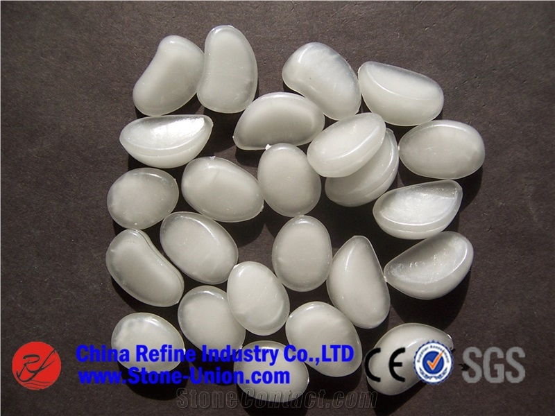 Glow in Night Natural White Pebble Stone,Night Glow Stones Colorful Gems Pebble