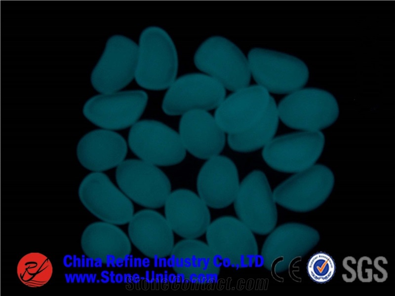 Glow in Night Natural White Pebble Stone,Night Glow Stones Colorful Gems Pebble