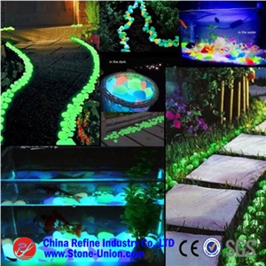 Glow in the Dark Pebbles Stone for Garden Walkway ,Glow in the Dark Pebble Stone for Fish Tank, Plastic Luminous Stone
