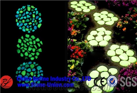 Glow in the Dark Pebbles Stone for Garden Walkway ,Glow in the Dark Pebble Stone for Fish Tank, Plastic Luminous Stone