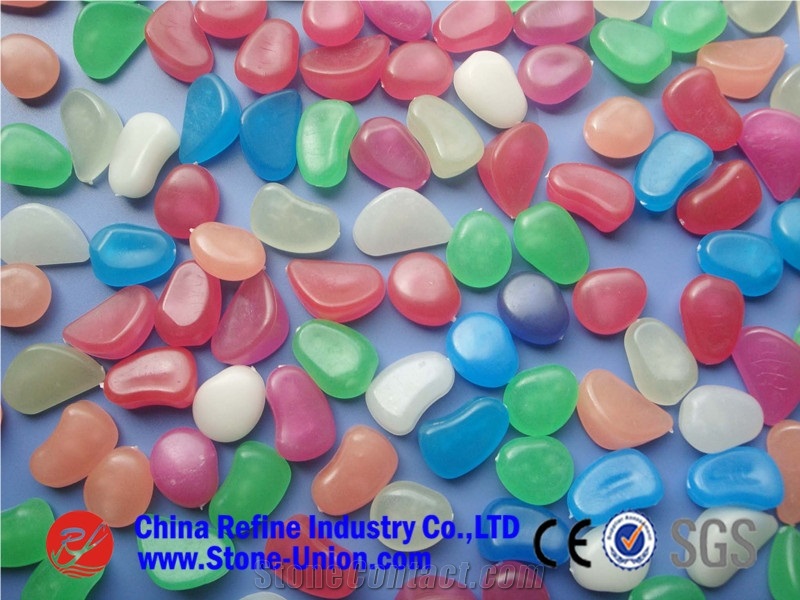 Glow in the Dark Pebbles Stone for Garden Walkway ,Glow in the Dark Pebble Stone for Fish Tank, Plastic Luminous Stone