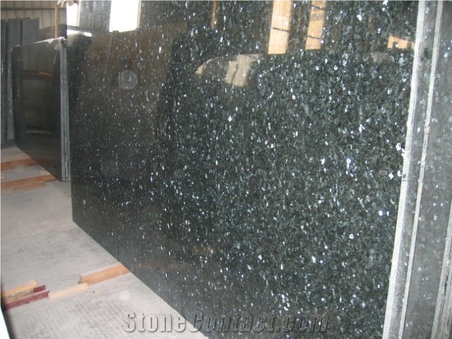 Granite Emerald Pearl,Honed Emerald Pearl Granite Stone Tiles,Labrador Azurro,Perla Azurro,Norway Green & Blue Granite,Ljus Labrador