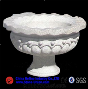 Granite Round Flower Planter,Flower Pots, Flower Stand,Planter Pots,Flower Vases,Outdoor Planters
