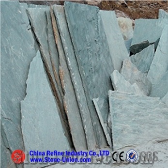 Green Big Random Slate Flagstone,Random Flagstones,Irregular Flagstones,Flagstone Wall,Flagstone Walkway Pavers