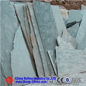 Green Big Random Slate Flagstone,Random Flagstones,Irregular Flagstones,Flagstone Wall,Flagstone Walkway Pavers