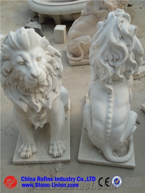 Grey Granite Lion Statue,Grey Granite Lion Sculpture,Landscape Sculptures, Sculpture Ideas