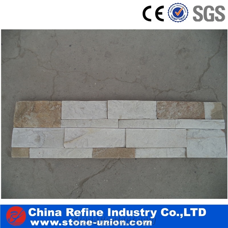 Grey Slate Culture Stone,Veneer,Quartzite Stacked Stone Wall Cladding Panel Ledge Stone Split Face Tile Landscaping Interior & Exterior Culture Stone