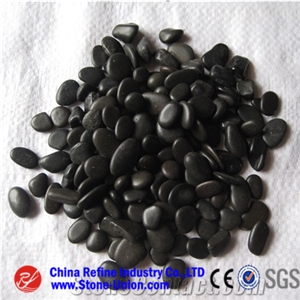 High Polished Black River Pebbles, Pebble Walkway , Black High Quality a Grade Pebbles and River Cobblestone Walkway