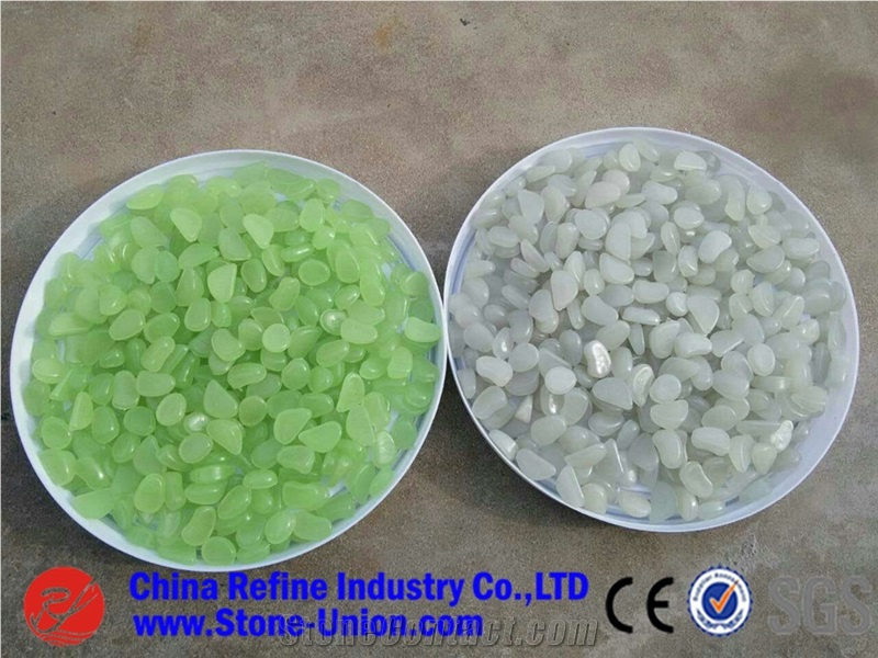 Artificial Light Green Faux Stone Pebble