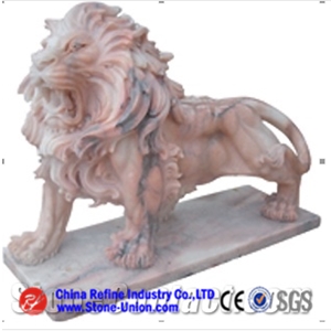 Marble Animal Statue Of Lion,Animal Sculptures,Garden Sculptures,Statues,Handcarved Sculptures,Landscape Sculptures,Sculpture Ideas