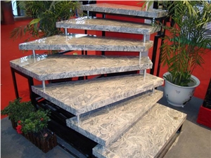 Marble Step,Light Grey Marble Stair Riser&Stair Treads,China Grey Marble Staircase,Grey Marble Steps&Stairs/Interior Decoration,Granite Stairs & Steps