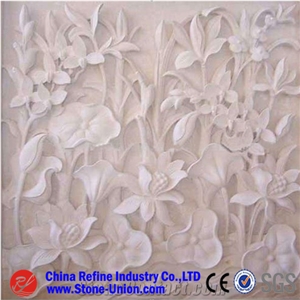 Marble Wall Relief Carving Lotus Ornament,Relieve,Wall Reliefs,Relievos,Relief Design,Relief Carving,Engraving Ideas
