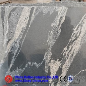 New Jet Mist,Kashmir Black Granite,China Jet Mist,New Jet Mist Granite,China Via Lactea Granite,Black with White Silk Lines Granite for Wall