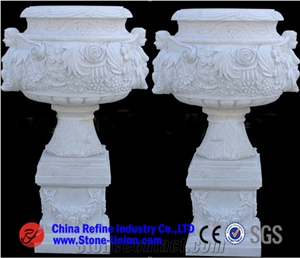 Outdoor Garden Stone Flowerpot,Flower Pots,Flower Stand,Planter Pots,Flower Vases,Outdoor Planters