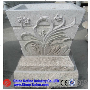 Outdoor Stone Square Large Planter Pots,Flower Pots,Flower Stand,Flower Vases,Outdoor Planters,Exterior Planters,Exterior Flower Pots