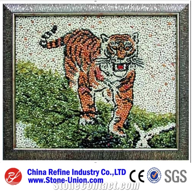 Pebble Stone Mosaic Art Works,Art Design,Creative Stones,Creative Works,Inlaid Crafts,Mosaic Art Works,Art Works