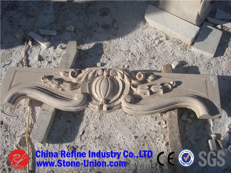 Polished Yellow Marble Fireplace Mantel/Hearth/Design/Surround, Volakas Fireplace, Western Style Fireplace