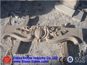 Polished Yellow Marble Fireplace Mantel/Hearth/Design/Surround, Volakas Fireplace, Western Style Fireplace