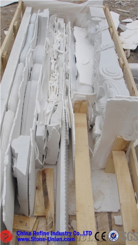 Polished Yellow Marble Fireplace Mantel/Hearth/Design/Surround, Volakas Fireplace, Western Style Fireplace