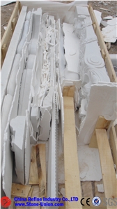 Polished Yellow Marble Fireplace Mantel/Hearth/Design/Surround, Volakas Fireplace, Western Style Fireplace