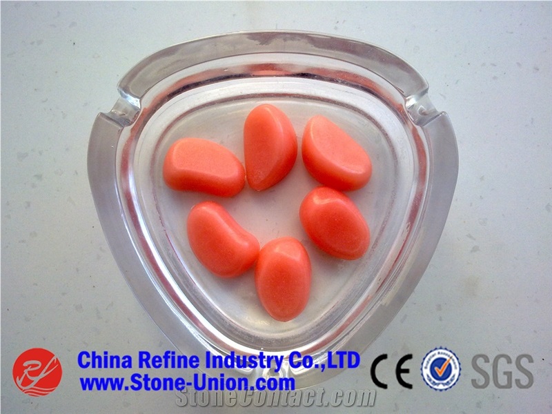 Red Glow Stone for Path Decoration,Glow in the Dark Landscape, Glow Stone, Luminous Pebble