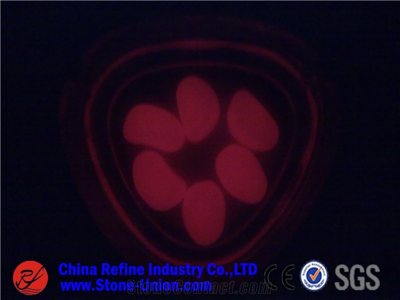 Red Glow Stone for Path Decoration,Glow in the Dark Landscape, Glow Stone, Luminous Pebble