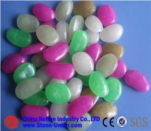 Red Glow Stone for Path Decoration,Glow in the Dark Landscape, Glow Stone, Luminous Pebble