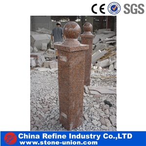 Red Granite Railings,Sunset Gold Granite Baluster,Padang Yellow Baluster,Modern Design Granite Stone Railing for Interior & Exterior Decoration