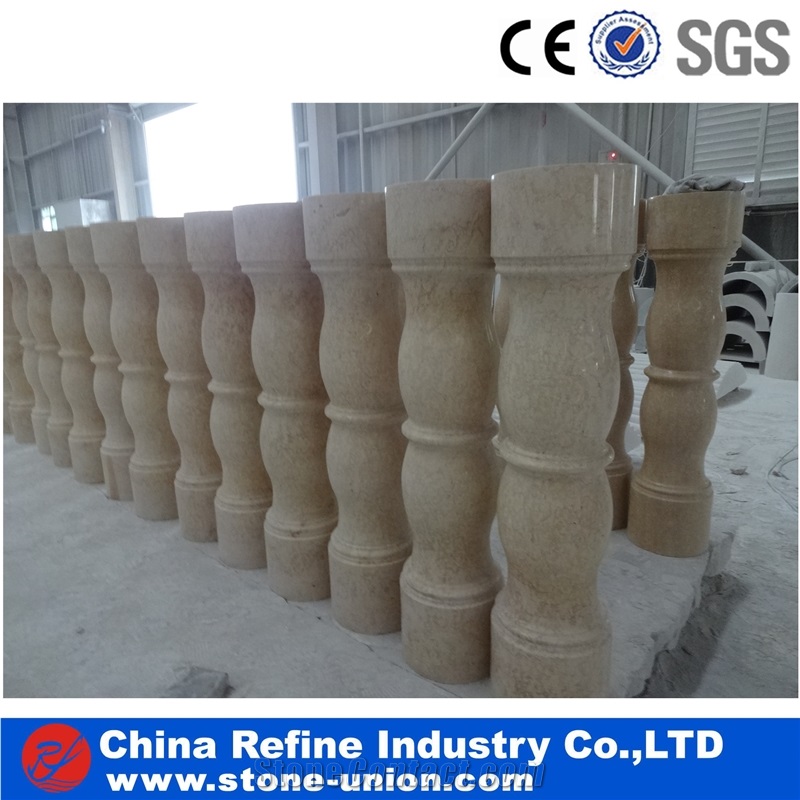 Red Granite Railings,Sunset Gold Granite Baluster,Padang Yellow Baluster,Modern Design Granite Stone Railing for Interior & Exterior Decoration
