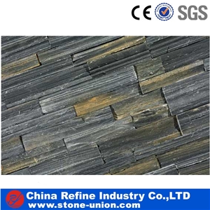 Rough Black Slate Leger Stone, Wall Panels,Slate Cultured Stone, Wall Cladding, Stacked Stone Veneer Clearance, Manufactured Stone Veneer