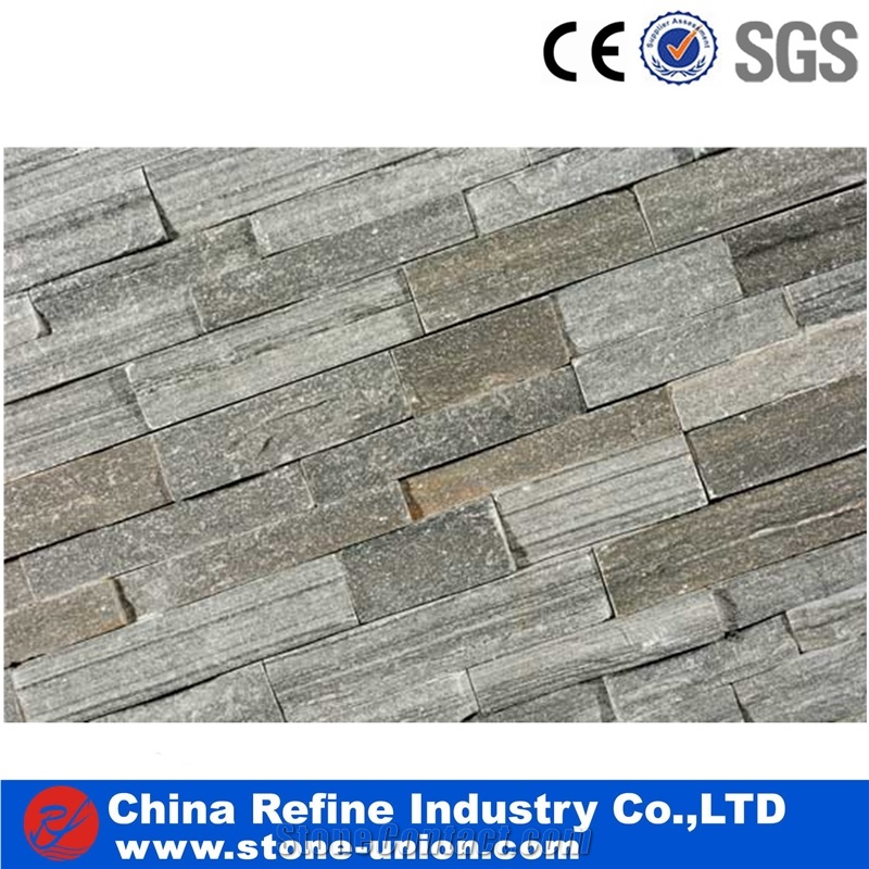 Rough Black Slate Leger Stone, Wall Panels,Slate Cultured Stone, Wall Cladding, Stacked Stone Veneer Clearance, Manufactured Stone Veneer