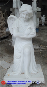 Sculpture Marble Stone Carving,Handcarved Marble Children Playing Statues,White Marble Sculpture/Carving, Statue, Figure