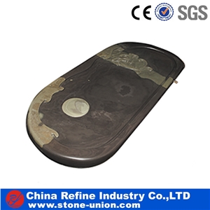 Slate Classical Tea Plates,Chinese Eastern Trays and Plates,Dishes,Pestles,Slate Boards for Tea