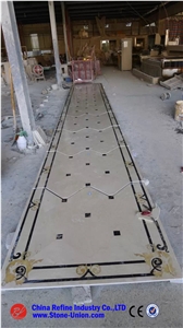 Square Mosaic Marble Waterjet Floor Pattern Medallion for Decoration,Interior Stone Waterjet Floor Medallion