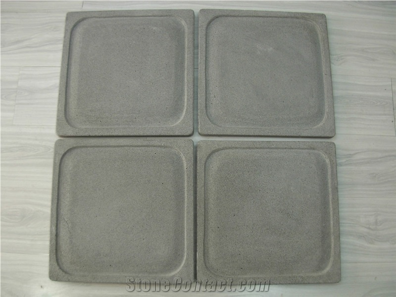 Steak Grill Lava Stone Kitchen Accessories,Lava Stone for Cooking , Grill Stone , Stone Tableware, Black Lava Stone Trays & Cutting Board