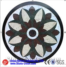 Wholesale Waterjet Square Floor Marble Medallion Patern , Indoor & Interior Marble Floor Covering