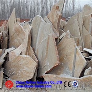 Wooden Yellow Slate Flagstone,Random Flagstones,Irregular Flagstones,Flagstone Wall,Flagstone Walkway Pavers