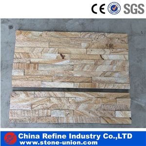 Yellow Culture Stone,China Rusty Quartzite Cultured Stone, Wall Cladding, Stacked Stone Veneer, Corner Stone Clearance,Manufactured Stone Veneer