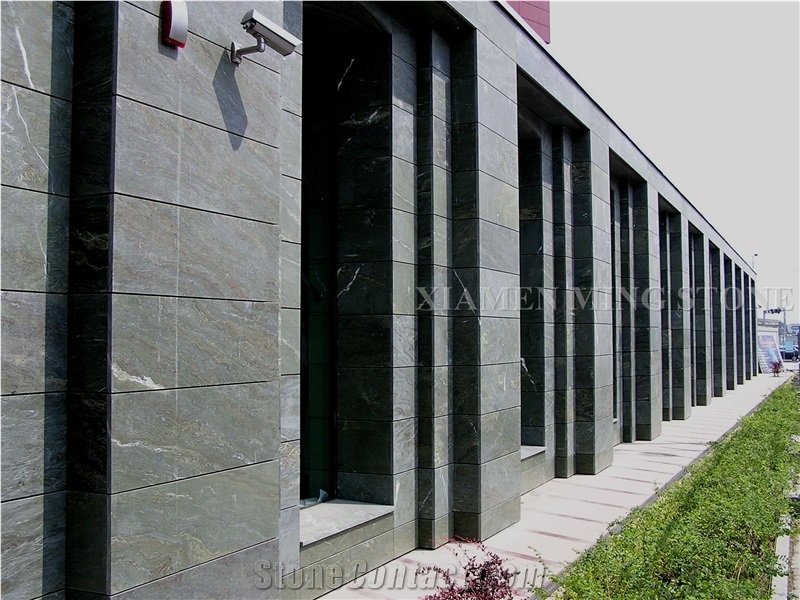 Quarry Owner China Ocean Green Spray Wave Granite Tiles Villa Wall Cladding Panel,Verde Juparana Polished Exterior Building Walling Pattern Tile